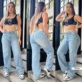 cargo en jeans de dama 9066 (rigido)