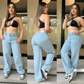 cargo en jeans de dama (rigido) 9067