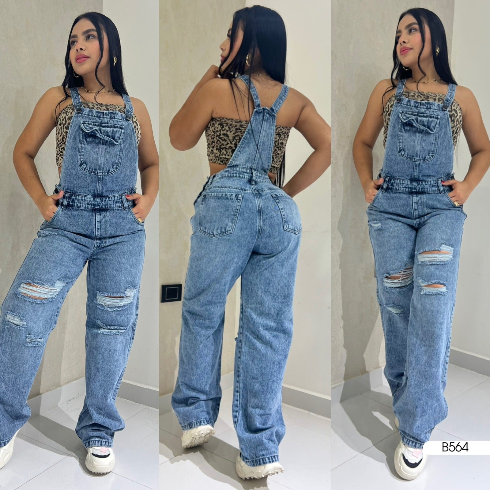 Braga enteriza en jeans de dama (rigido) 564