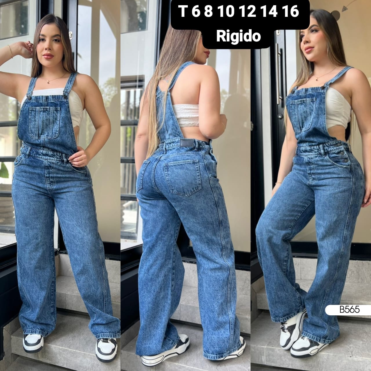 Braga enteriza en jeans de dama (rigido) 565