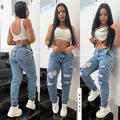 cargo en jeans de dama 9093 RIGIDO