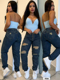 cargo en jeans de dama 9096