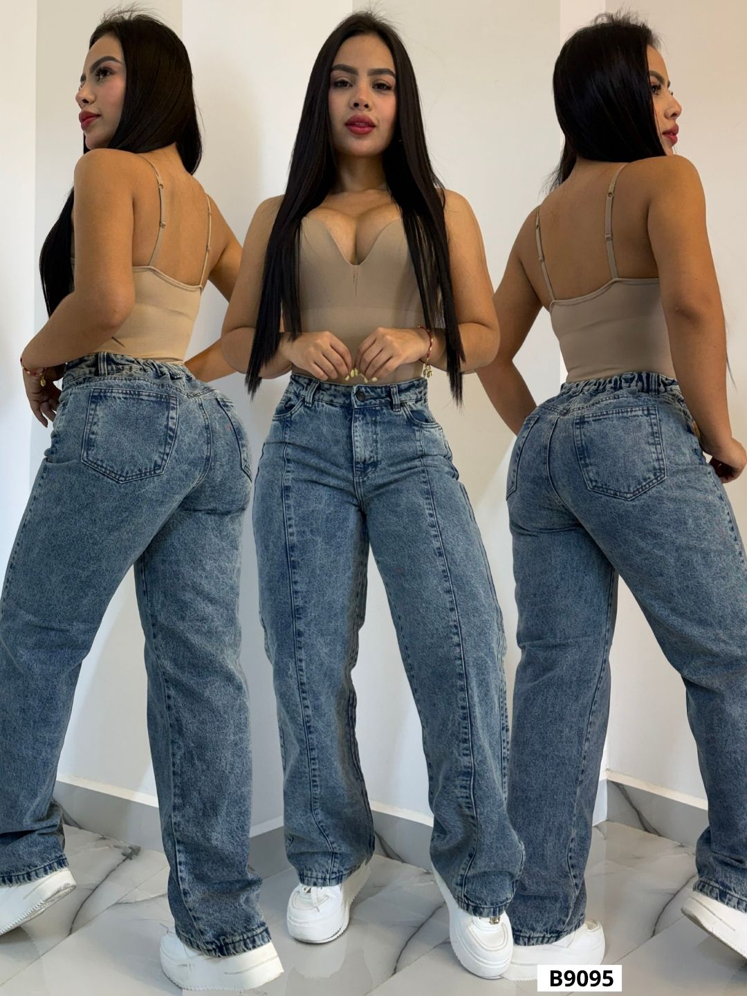 cargo en jeans de dama 9095