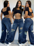 cargo en jeans de dama 9099