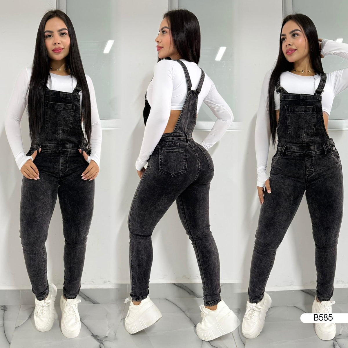 Braga enteriza en jeans stretch para dama 585